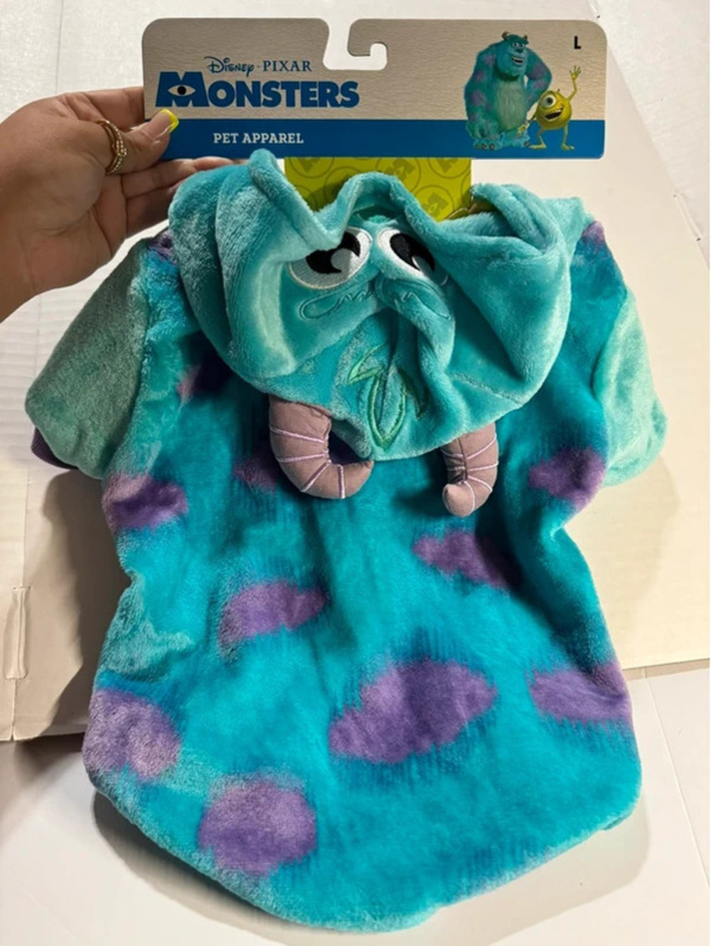 Disney x Pixar Monsters Inc Sully L Hoodie Pet Halloween Costume NWT